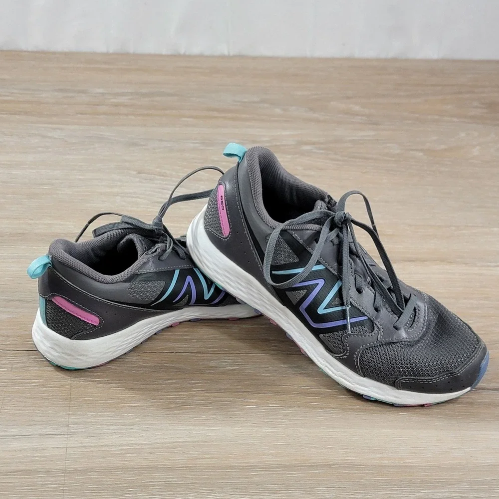 New Balance 650 V1 Womens Walking Shoes Dark Grey Pink GK650ME1 Size 5.5 US